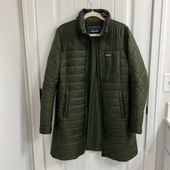 Green Patagonia Long Quilted puffer coat Size L - Picture 1 of 6
